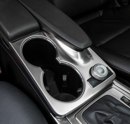 Passend für Mercedes Benz GLK Edelstahl Schutz Mittelkonsole Becherhalter Blende