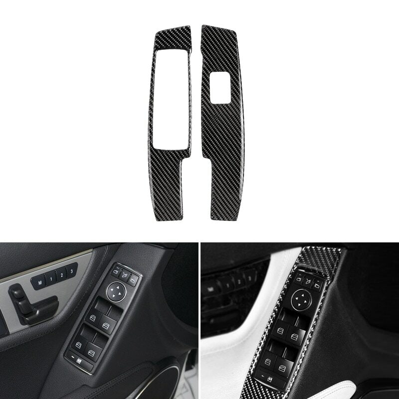 Passend für Mercedes Benz W204 2007 - 2013 Fensterheber Blende Carbon Rahmen
