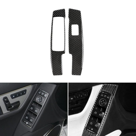 Passend für Mercedes Benz W204 2007 - 2013 Fensterheber Blende Carbon Rahmen