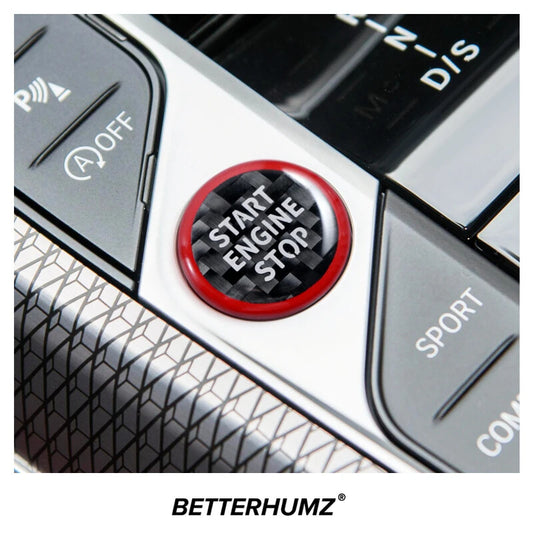 Passend für BMW Start Stop Blende Abdeckung Carbon Rot