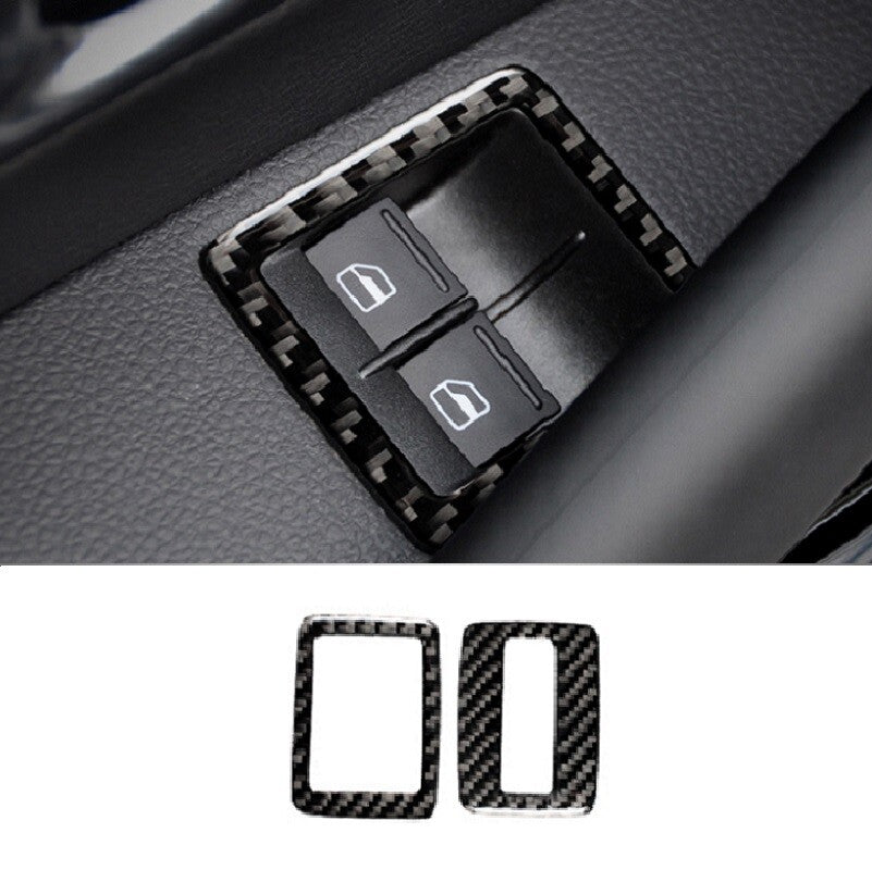 Passend für VW Scirocco MK3 Fensterheber Blenden Abdeckung Rahmen Carbon