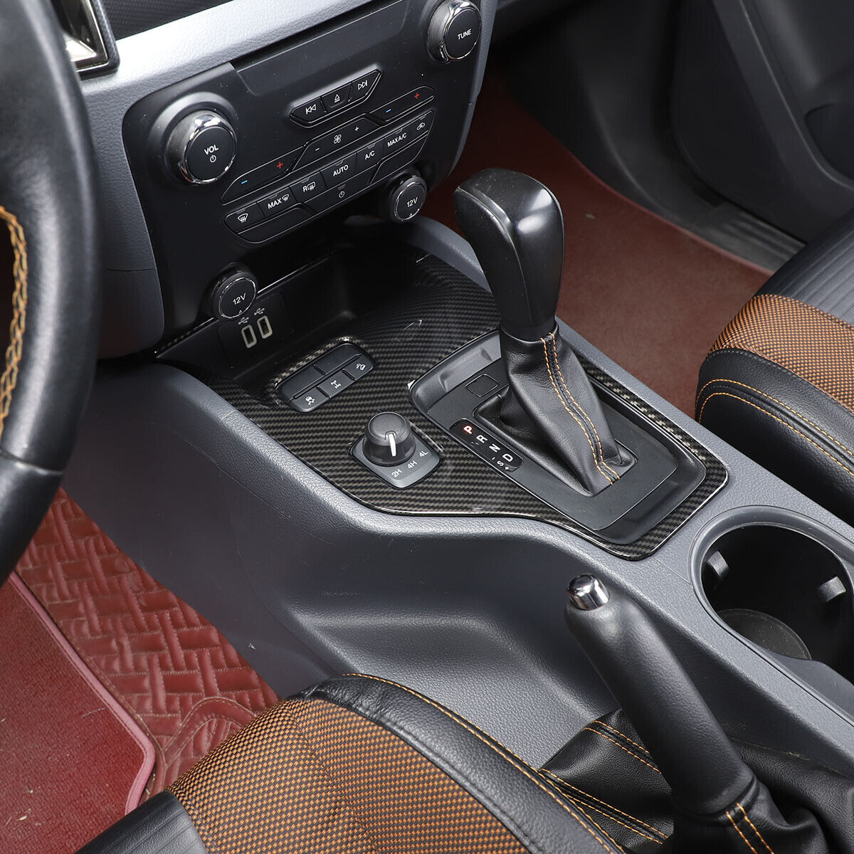 Passend für Ford Ranger T7 T8 2015-2021 Mittelkonsole Blenden Abdeckung Carbon