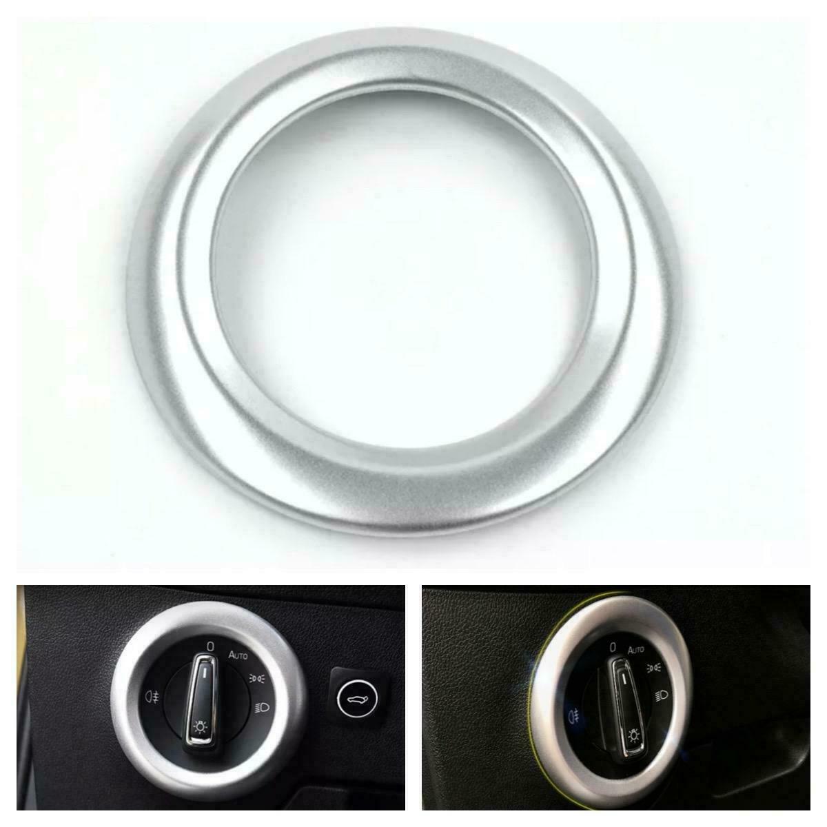 Passend für Skoda Kodiaq Lichtschalter Abdeckung Blenden Rahmen Tuning Silber