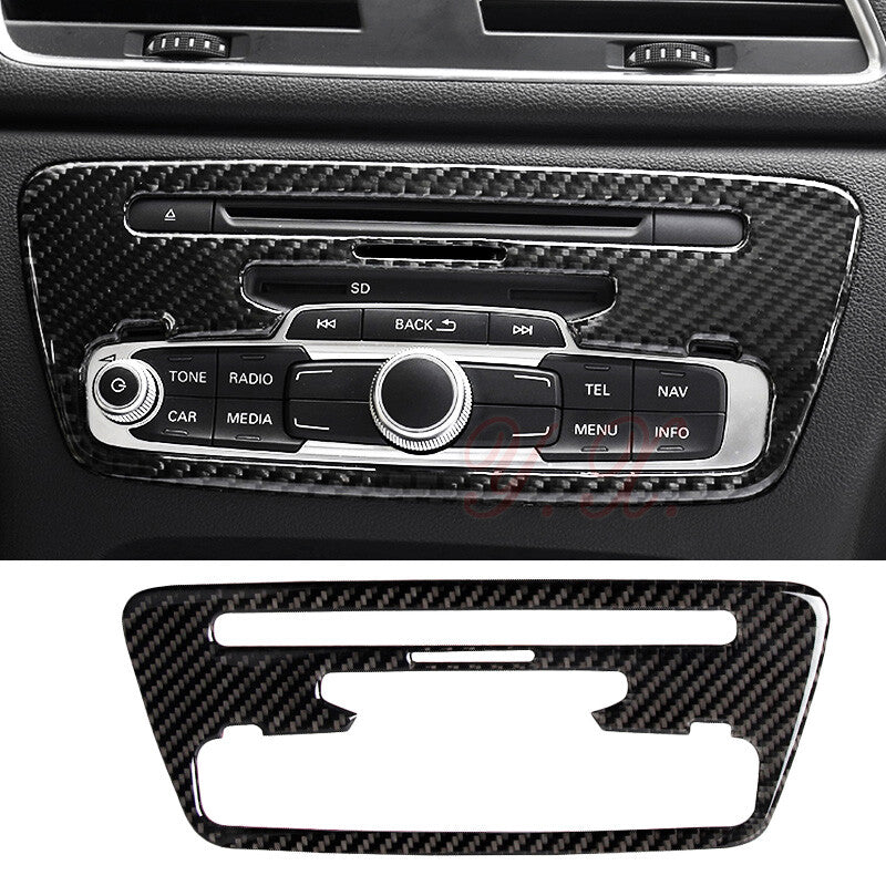 Passend für Audi Q3 Carbon Blende Radio Klima Rahmen Abdeckung Aufwertung Cover