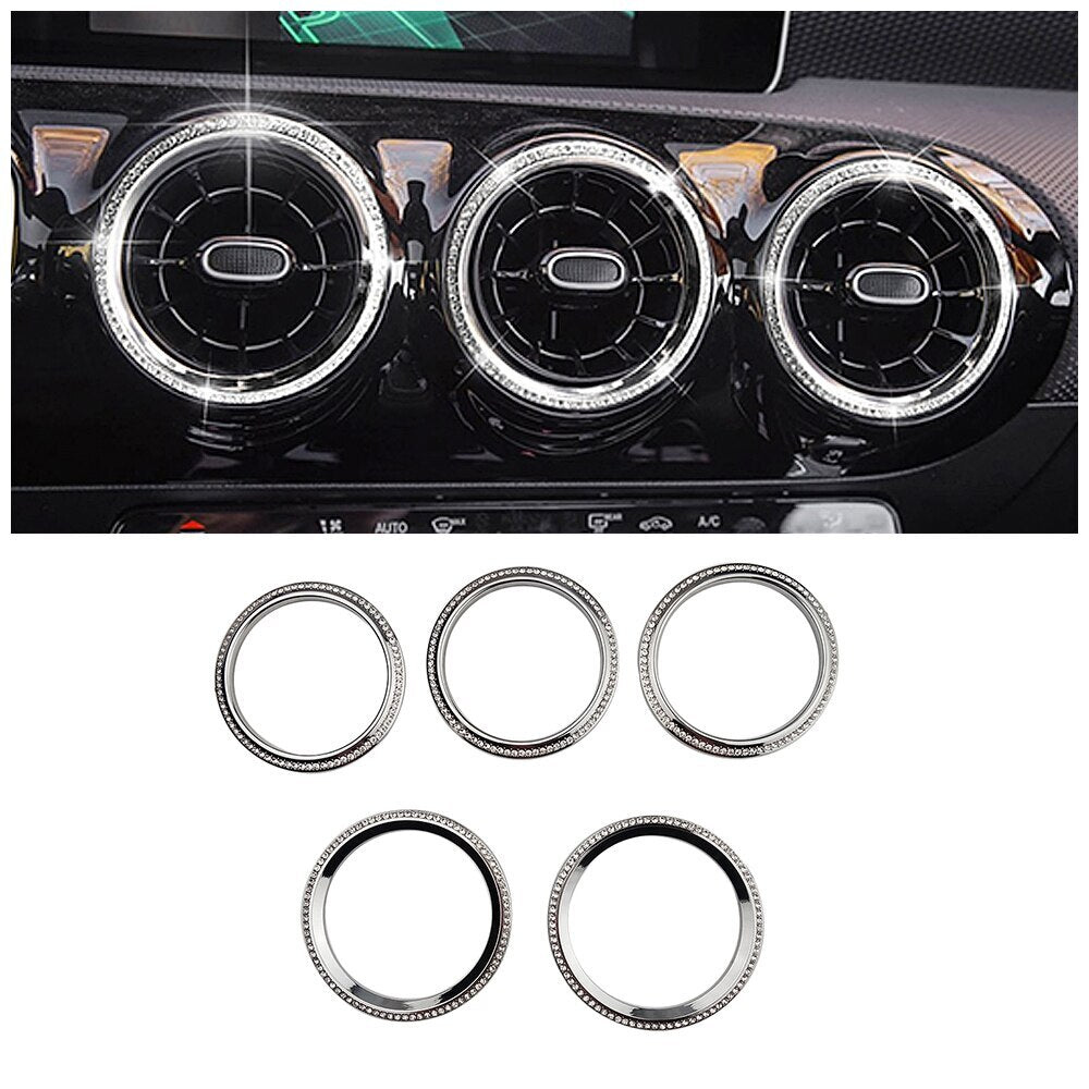 Passend für Mercedes A W177 V177 GLB CLA GLA Lüftung Blenden Rahmen Silber