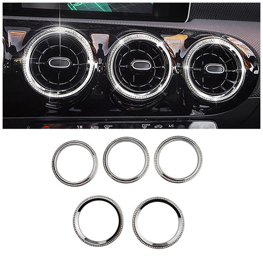 Passend für Mercedes A W177 V177 GLB CLA GLA Lüftung Blenden Rahmen Silber
