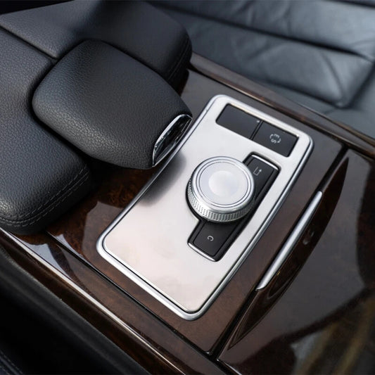 Passend für Mercedes E Klasse W212 2009-2011 Mittelkonsole Rahmen Blende Silber