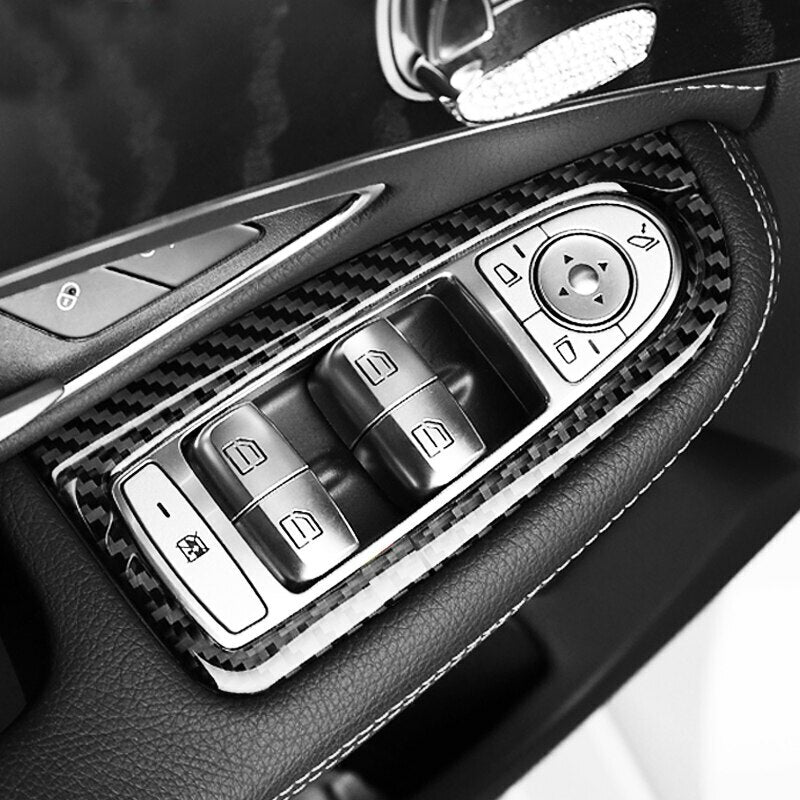 Passend für Mercedes Benz W205 GLC Fensterheber Carbon Blende