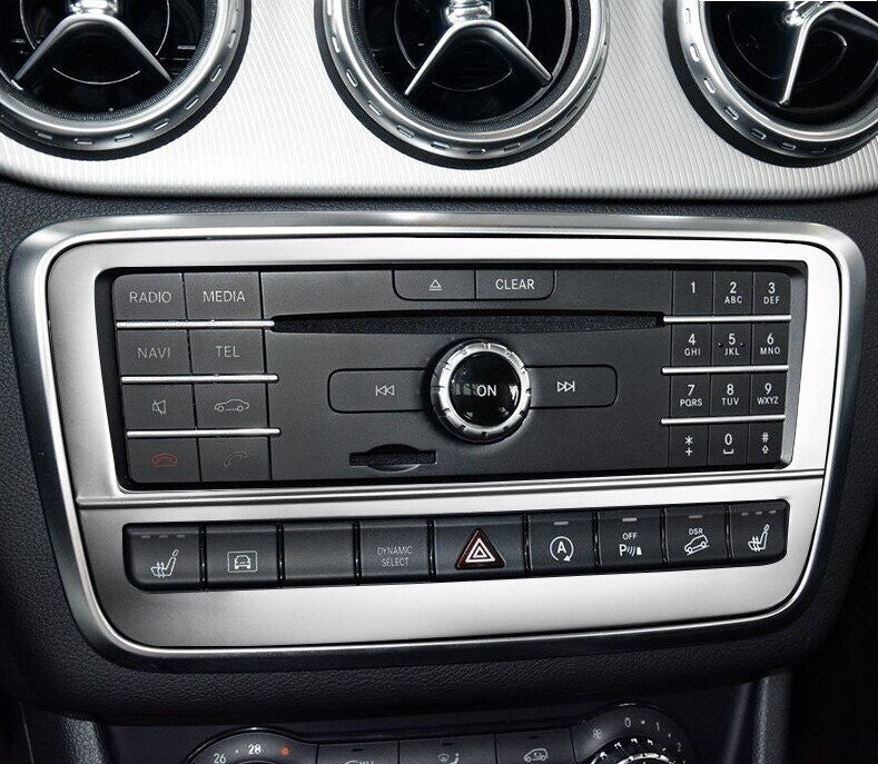 Passend für Mercedes Benz A GLA CLA Radioblende Zierblende Rahmen Edelstahl