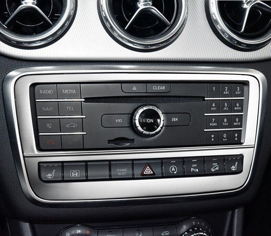 Passend für Mercedes Benz A GLA CLA Radioblende Zierblende Rahmen Edelstahl