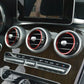 Passend für 7x Mercedes Lüftungsringe Zierringe Blenden AMG Rot für C Klasse W205 / GLC X253