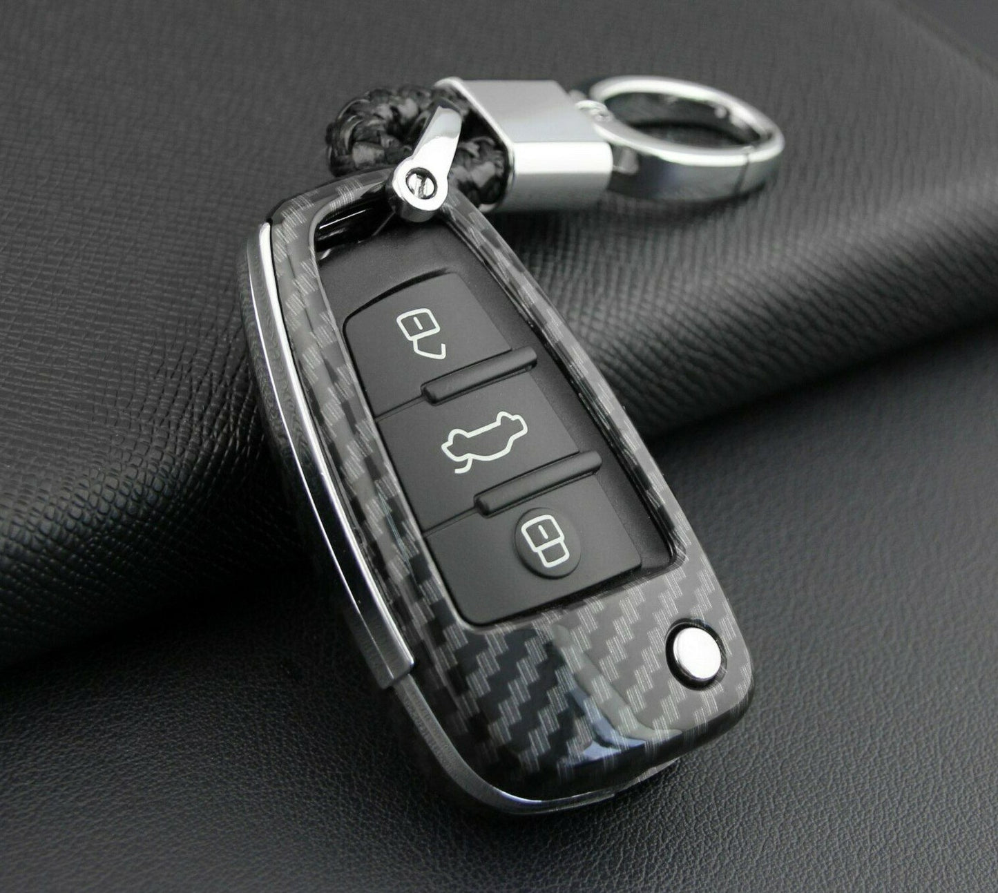 Passend für Audi A1 A3 Q3 Q7 TT Carbon Schlüssel Cover Hülle