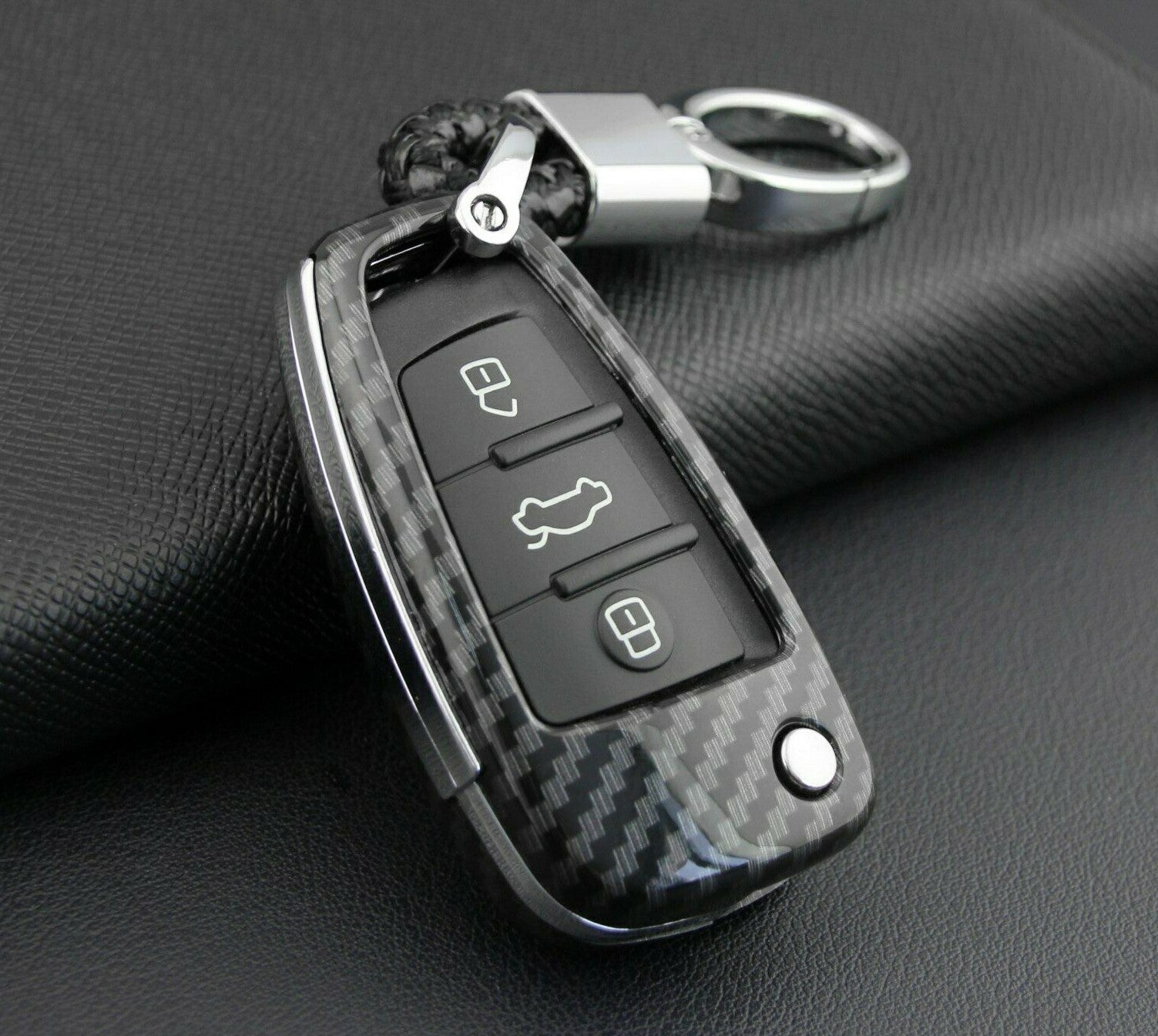 Passend für Audi A1 A3 Q3 Q7 TT Carbon Schlüssel Cover Hülle
