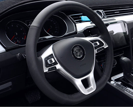 Passend für VW Tiguan 2 Golf 7 T-Roc T-Cross Lenkrad Blende Zierrahmen Silber