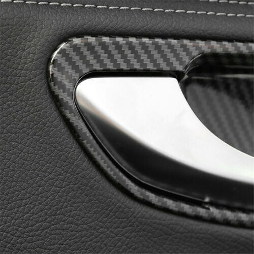 Passend für Mercedes C W205 Türgriffe Schalen Blenden Abdeckung Carbon