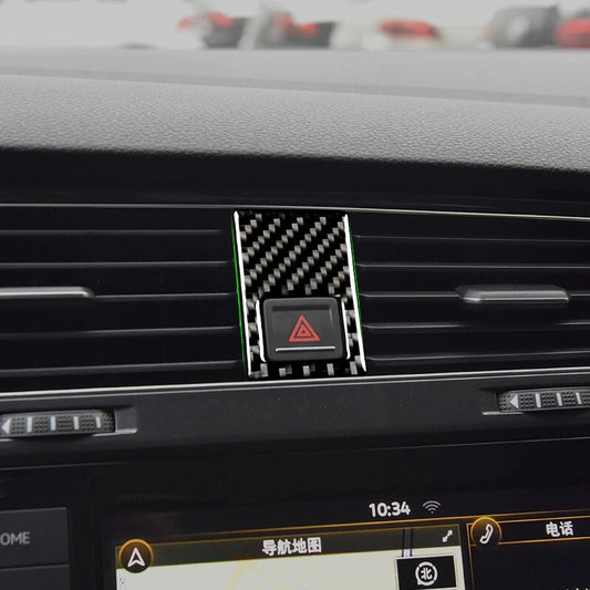 Passend für VW Golf 7 Warnblinklicht Zierrahmen Blende in Carbon Schalter