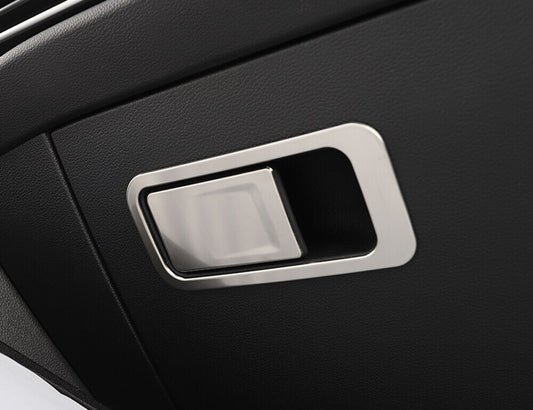 Passend für VW Golf 8 MK8 Handschuhfach Blende Zierrahmen Tuning Edelstahl