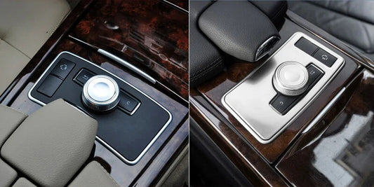 Passend für Mercedes E Klasse W212 2009-2011 Mittelkonsole Rahmen Blende Silber