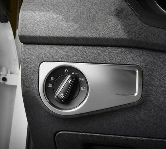 Passend für VW Tiguan mk2 2 Edelstahl Lichtschalter Schutz Blende Leiste Chrom
