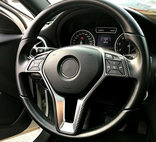 Passend für Mercedes Benz C Klasse W204 E Klasse W212 Lenkradblende Carbon Rahmen