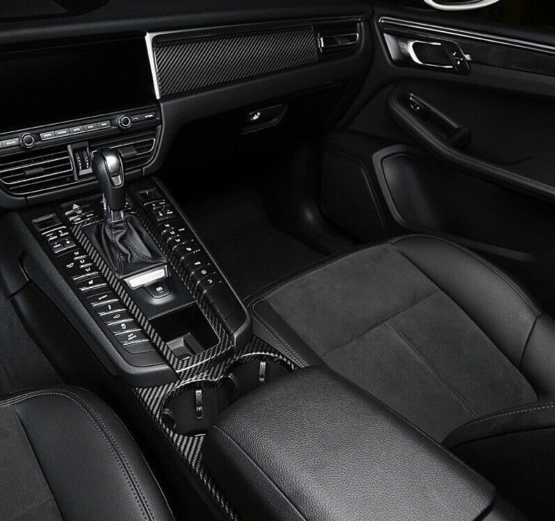 Passend für Porsche Macan Carbon Mittelkonsole Blende Abdeckung Rahmen Schutz
