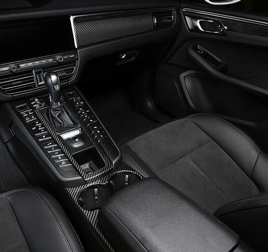 Passend für Porsche Macan Carbon Mittelkonsole Blende Abdeckung Rahmen Schutz