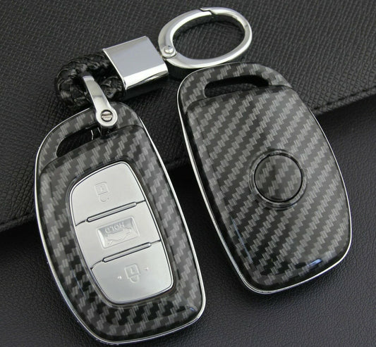Passend für Hyundai Tucson Elantra Sonata Carbon Schlüssel Cover Hülle