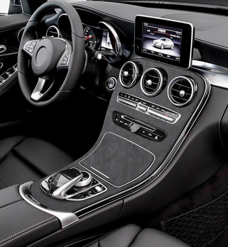 Passend für Luxus Wildleder Mittelkonsole Schalttafel Passend Für Mercedes Benz C W205 GLC