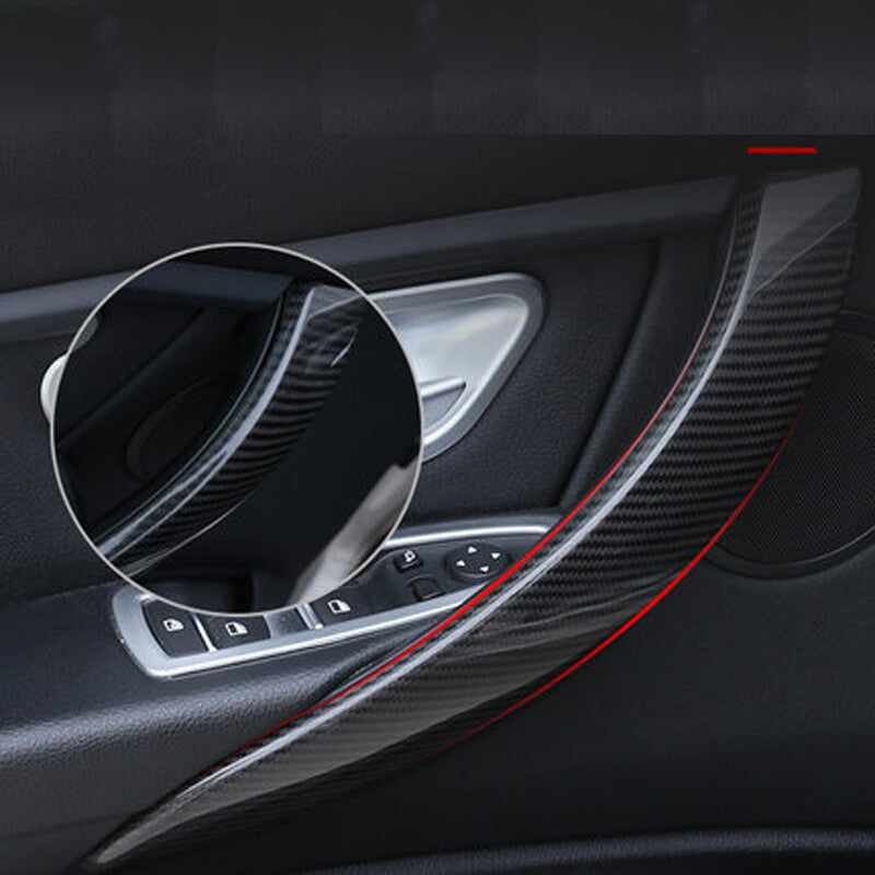 Passend für BMW 3 Serie F30 F31 F34 Türgriff Blenden Zierblenden in Carbon Optik