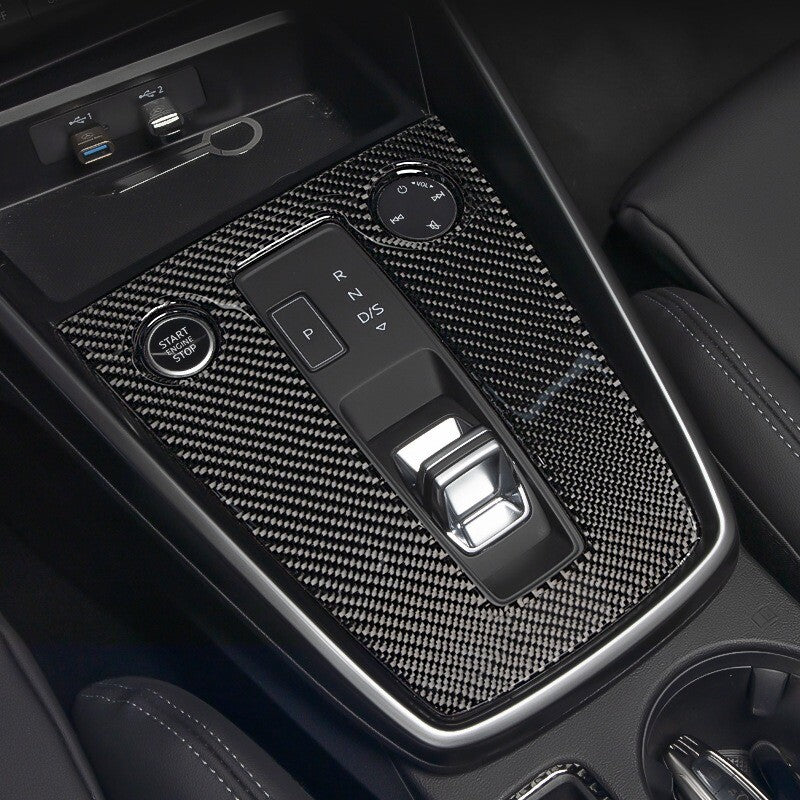 Passend für Audi A3 2021 Mittelkonsole Abdeckung Schaltung Rahmen Blende Carbon