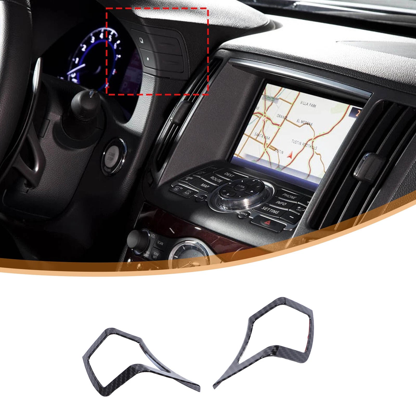 Passend für Infiniti G25 G35 G37 Q60 Schalterpanel Blende