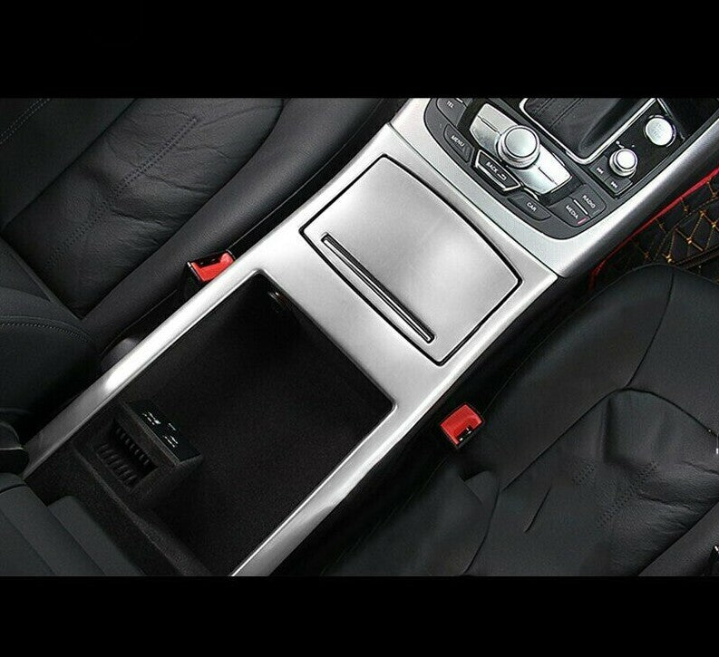 Passend für Audi A6 C7 A7 Mittelkonsole Rahmen Blenden Edelstahl Silber