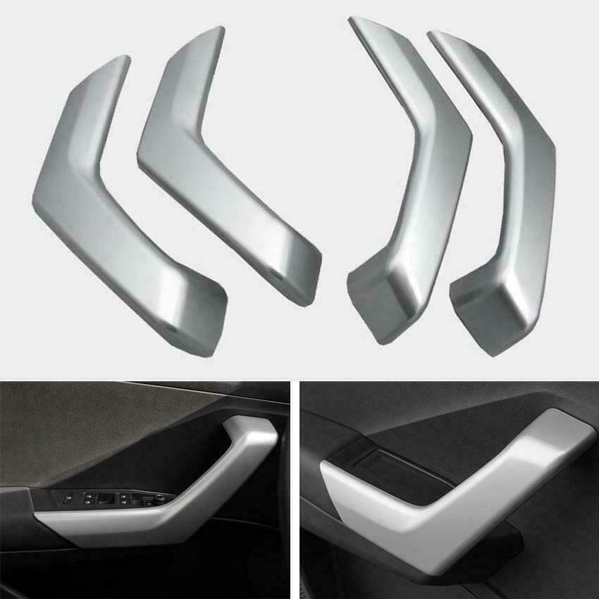 Passend für Handgriffe Blende Abdeckung Rahmen Silber Passend Für VW T-Roc TDI TSI Rline
