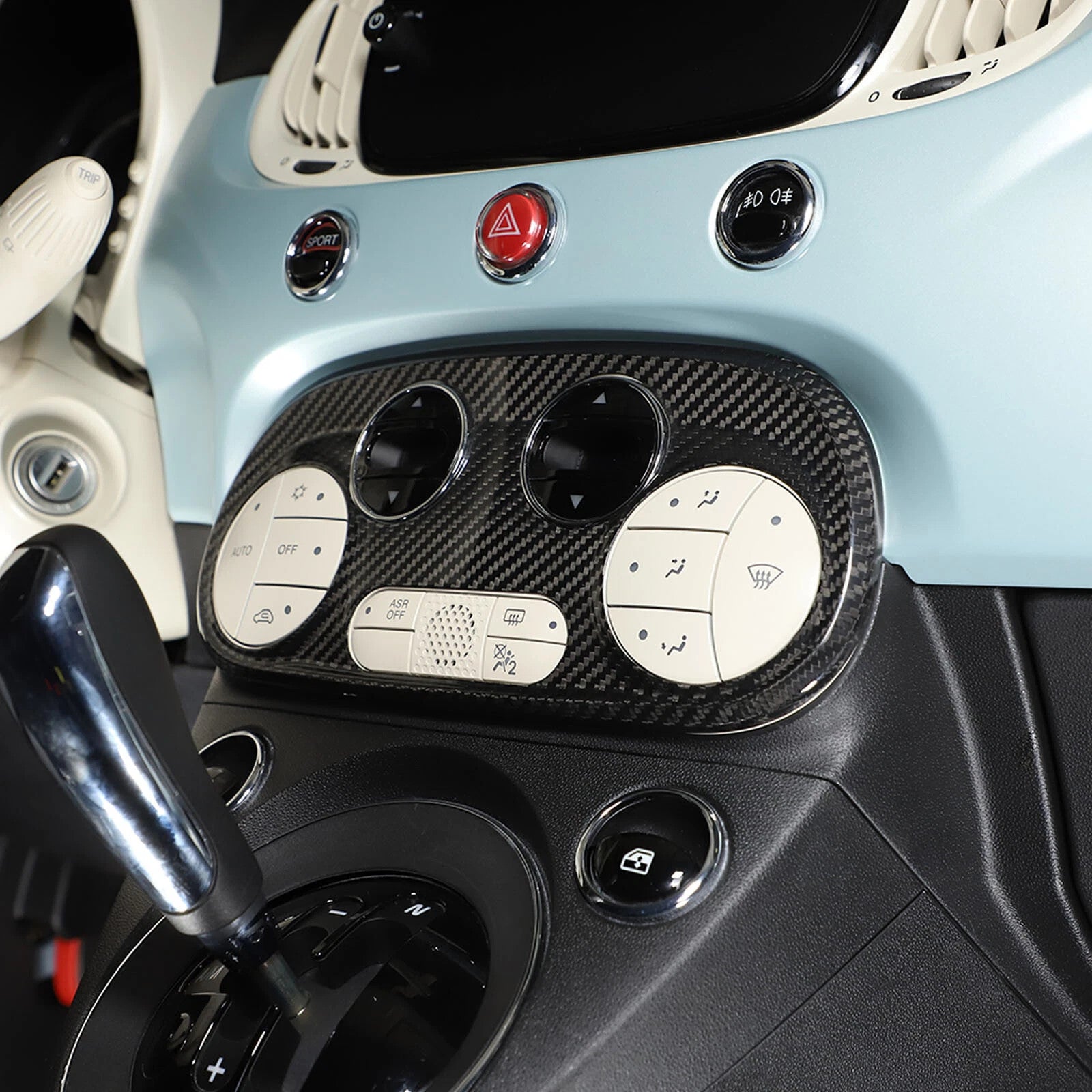 Passend für Fiat 500 Abarth 595 2016-2023 Mittelkonsole Blende