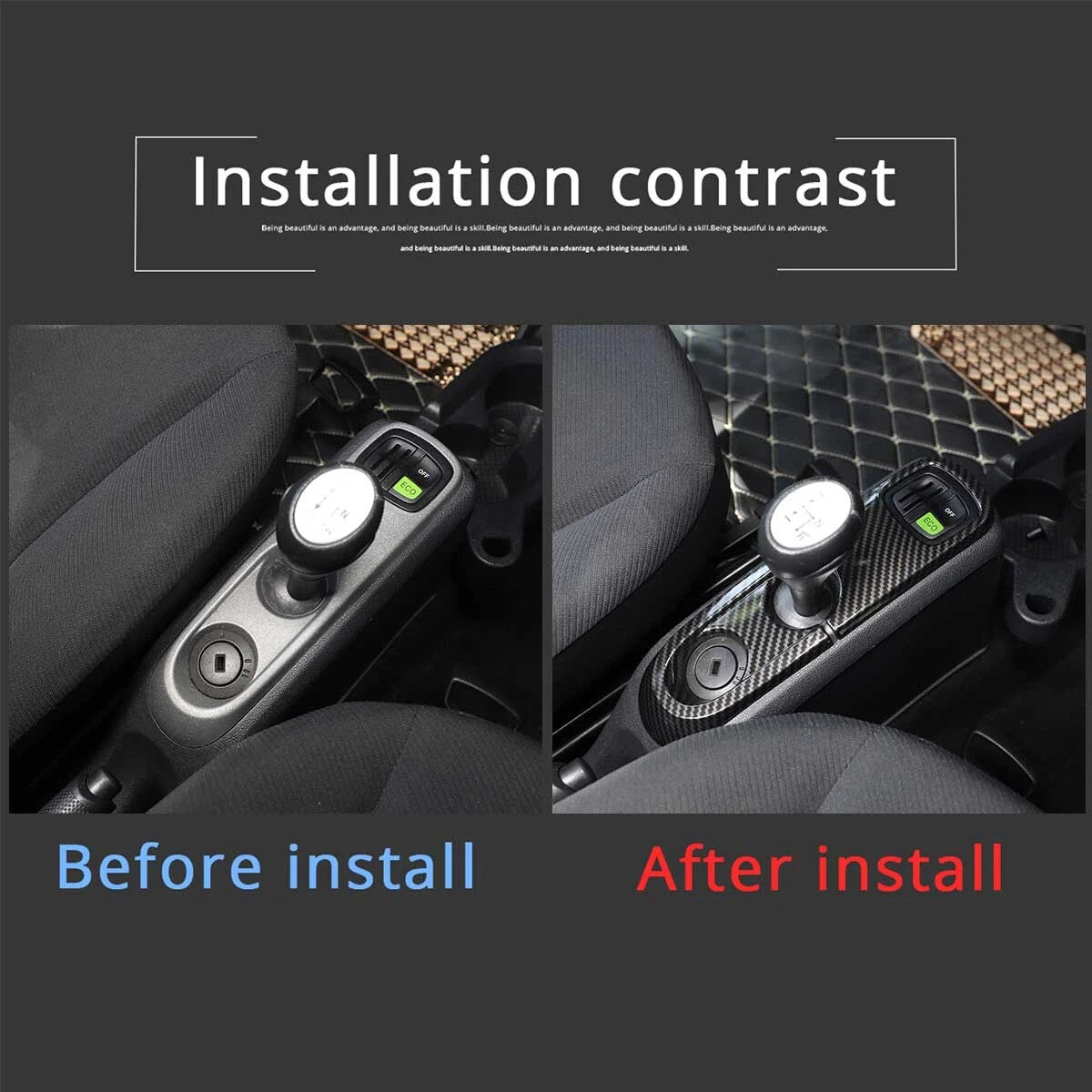 Passend für Smart 451 2009-2015 Mittelkonsole Blende
