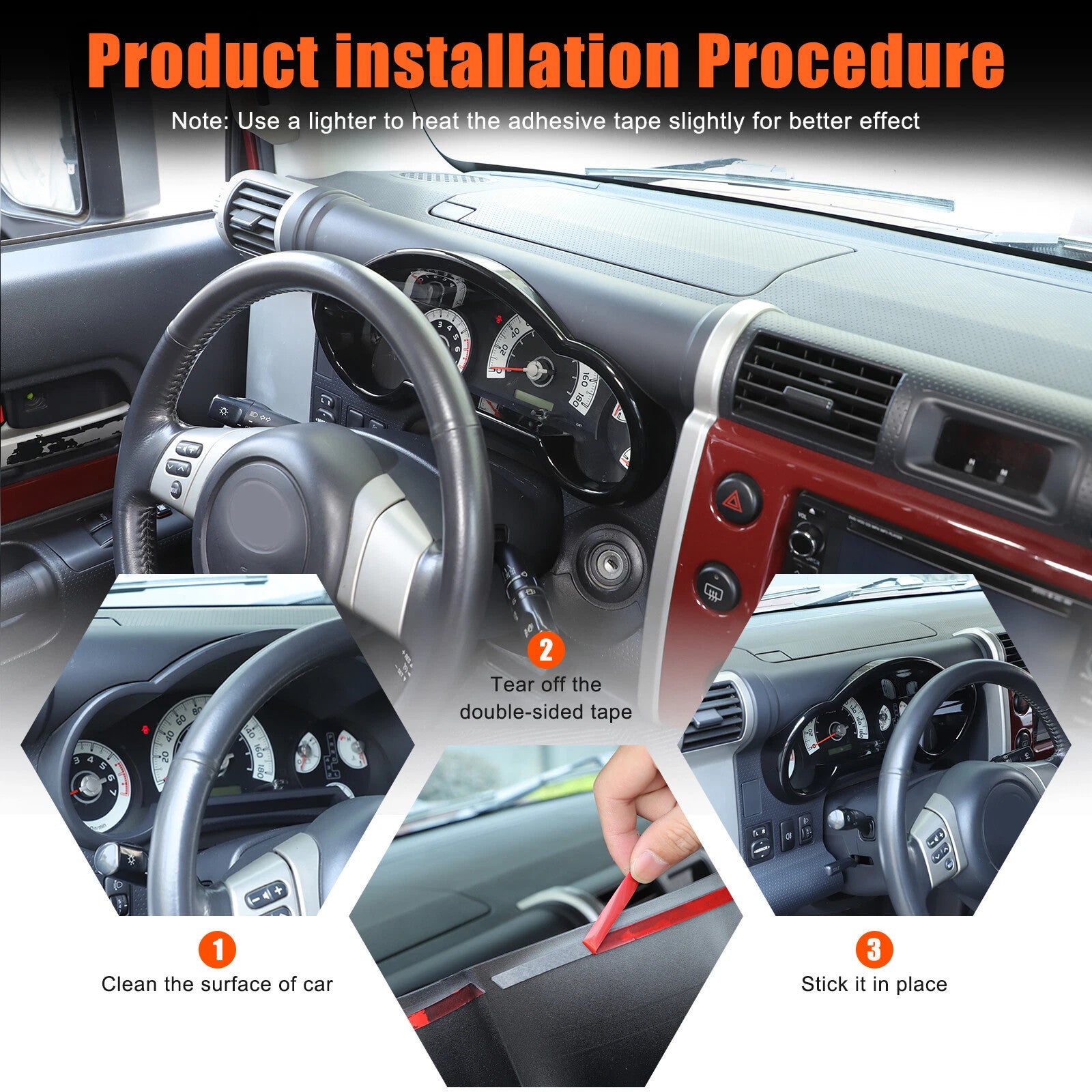 Passend für Toyota Fj Cruiser 2007-2021 Armaturenbrett Blende