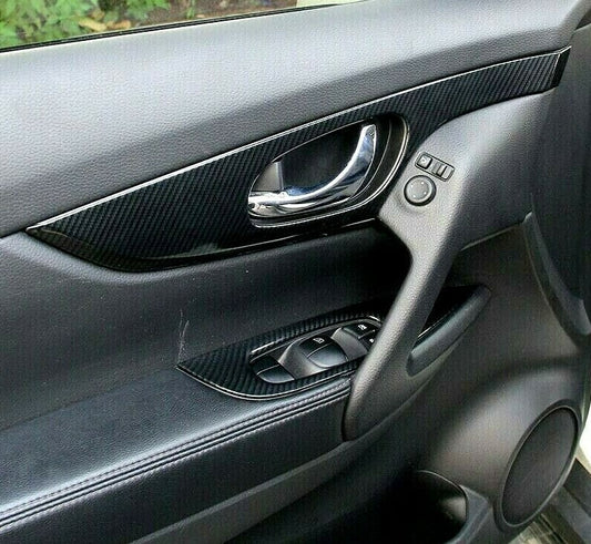 Passend für Nissan X-Trail Fensterheberblenden Rahmen Carbon Türgriff Blende