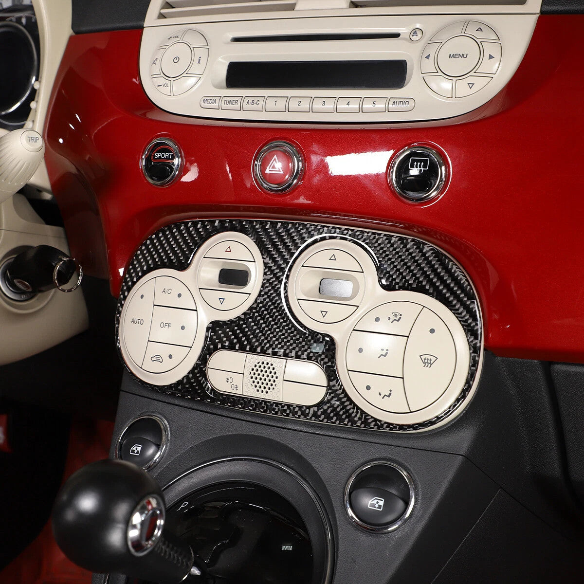 Passend für Fiat 500 312 2011-2019 Klimabedienung Blende