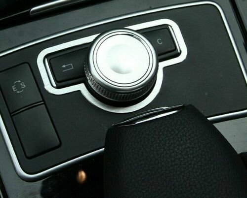 Passend für Mercedes W212 180 200 260 320 Multimediaknopf Rahmen Blende Aluminium