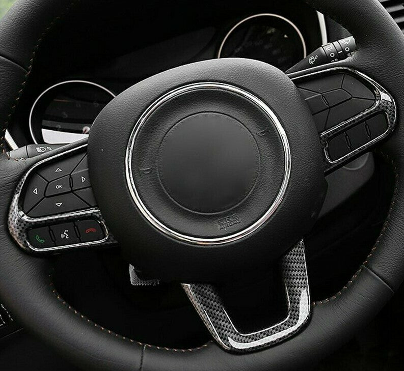 Passend für Lenkrad Carbon Rahmen Blende für Jeep Compass