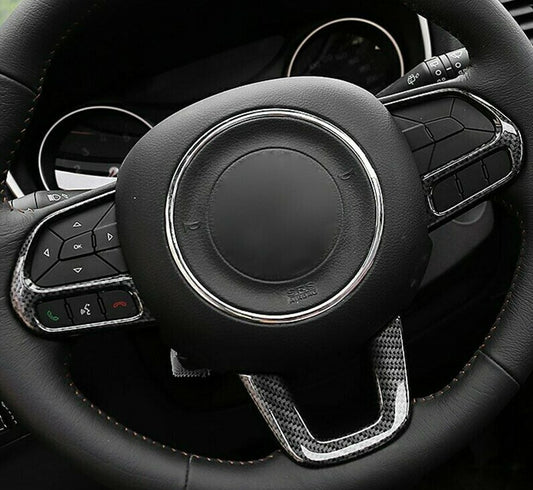 Passend für Lenkrad Carbon Rahmen Blende für Jeep Compass