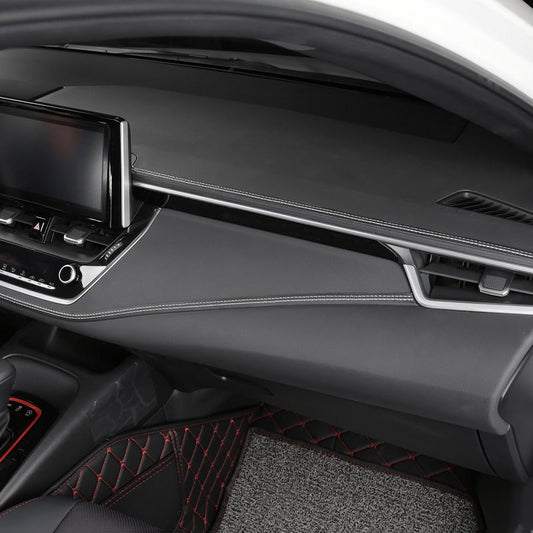 Passend für Universal Kunst Leder Innen Naht Weiß nachrüsten Auto Dekor Verzierung Blende