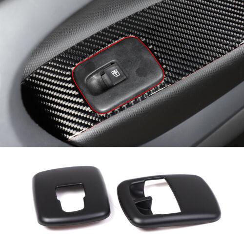 Passend für Smart 453 16-21 Fensterheber Blenden Abdeckung Carbon
