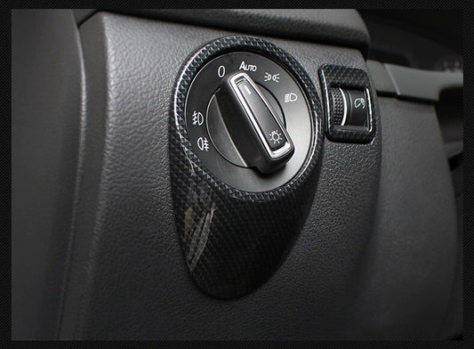 Passend für VW Tiguan 2 AD1 MK2 Rline Carbon 2 Stk Lichtschalter Rahmen Abdeckung