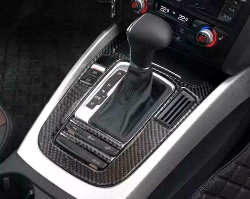 Passend für Mittelkonsole Schaltknauf Abdeckung Rahmen Passend Für Audi A4 A5 Q5 Carbon