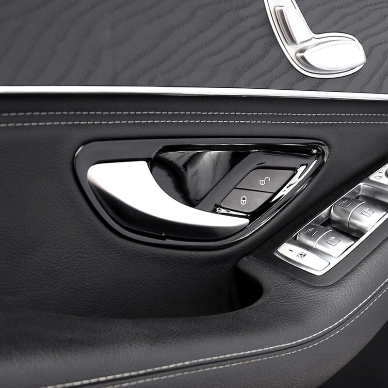 Passend für Mercedes C E GLC Türgriffe Blenden Abdeckung Rahmen Schwarz