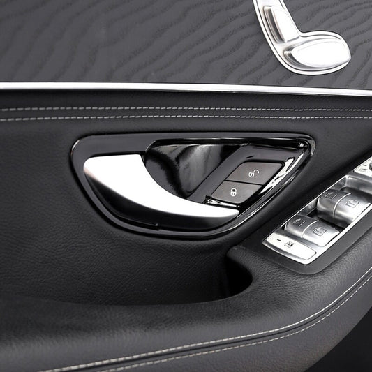 Passend für Mercedes C E GLC Türgriffe Blenden Abdeckung Rahmen Schwarz