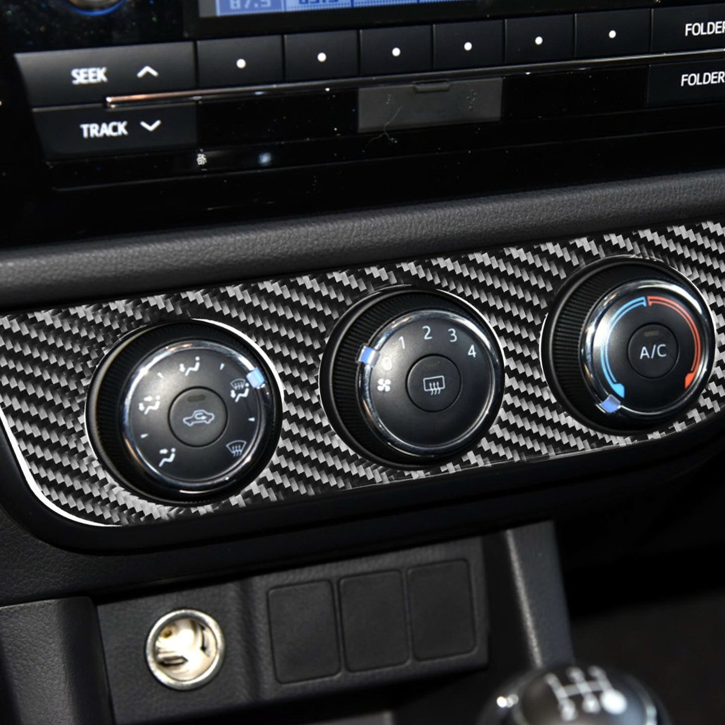 Passend für Toyota Corolla Klima Blende Abdeckung Rahmen Carbon