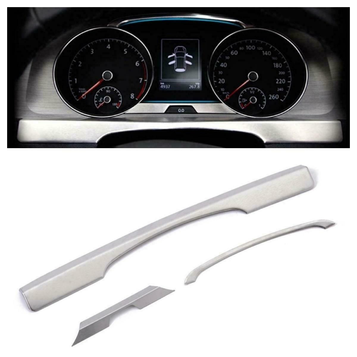 Passend für Edelstahl Tacho Rahmen Blende Passend Für VW Golf 7 Zierrahmen Chrom Dekor