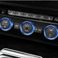 Passend für VW Tiguan T-Roc T-Cross Passat Ringe Heizungsregler Klima Blende Blau